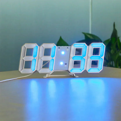 Contemporary Slim LED Digital Wall Clock with Adjustable Light
