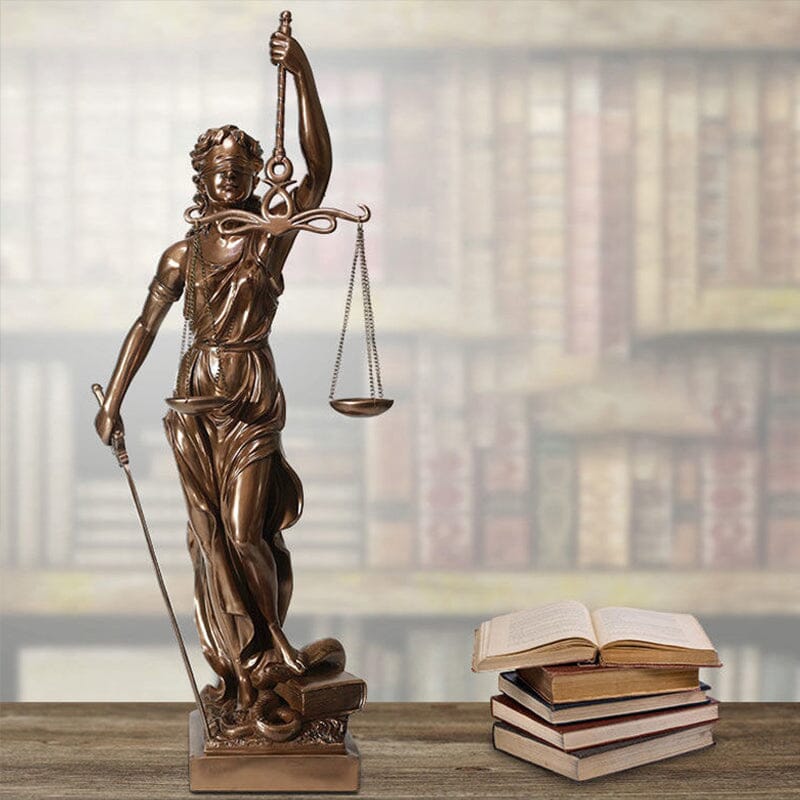 Elegant Female Justice Sculpture Figure