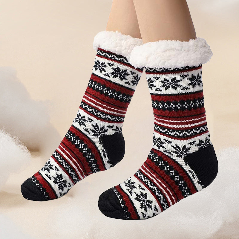 Cozy Plush Cashmere Slipper Socks for Home