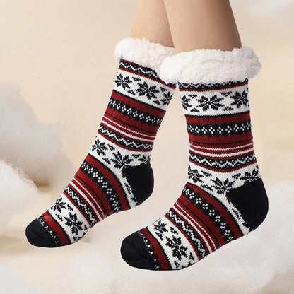 Cozy Plush Cashmere Slipper Socks for Home