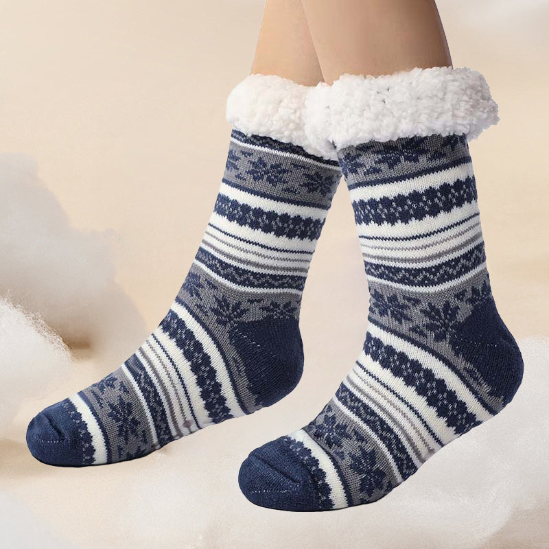 Cozy Plush Cashmere Slipper Socks for Home