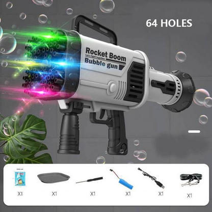 Colorful LED Bubble Gun Toy
