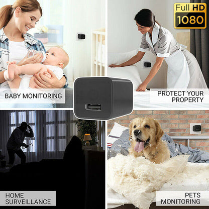 Mini 1080P Spy Camera USB Wall Adapter
