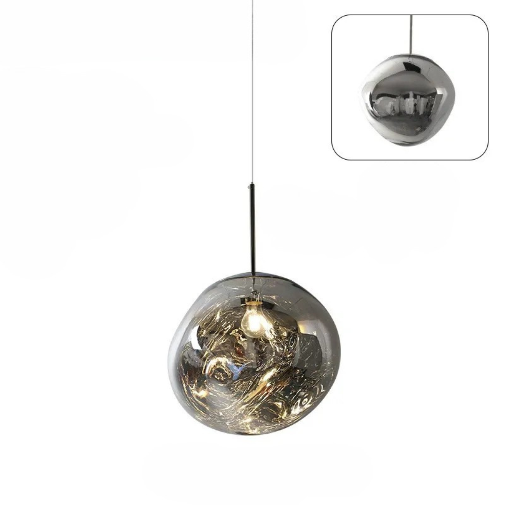 Colorful Glass Pendant Oil Lamp
