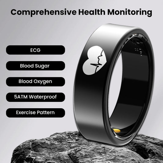 Advanced Fitness Tracker Ring with Heart Rate & Health Monitoring - Luxicro