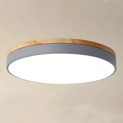 Natural Oak Round Ceiling Light Fixtures