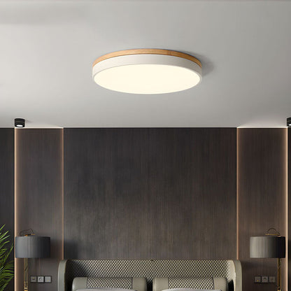Natural Oak Round Ceiling Light Fixtures
