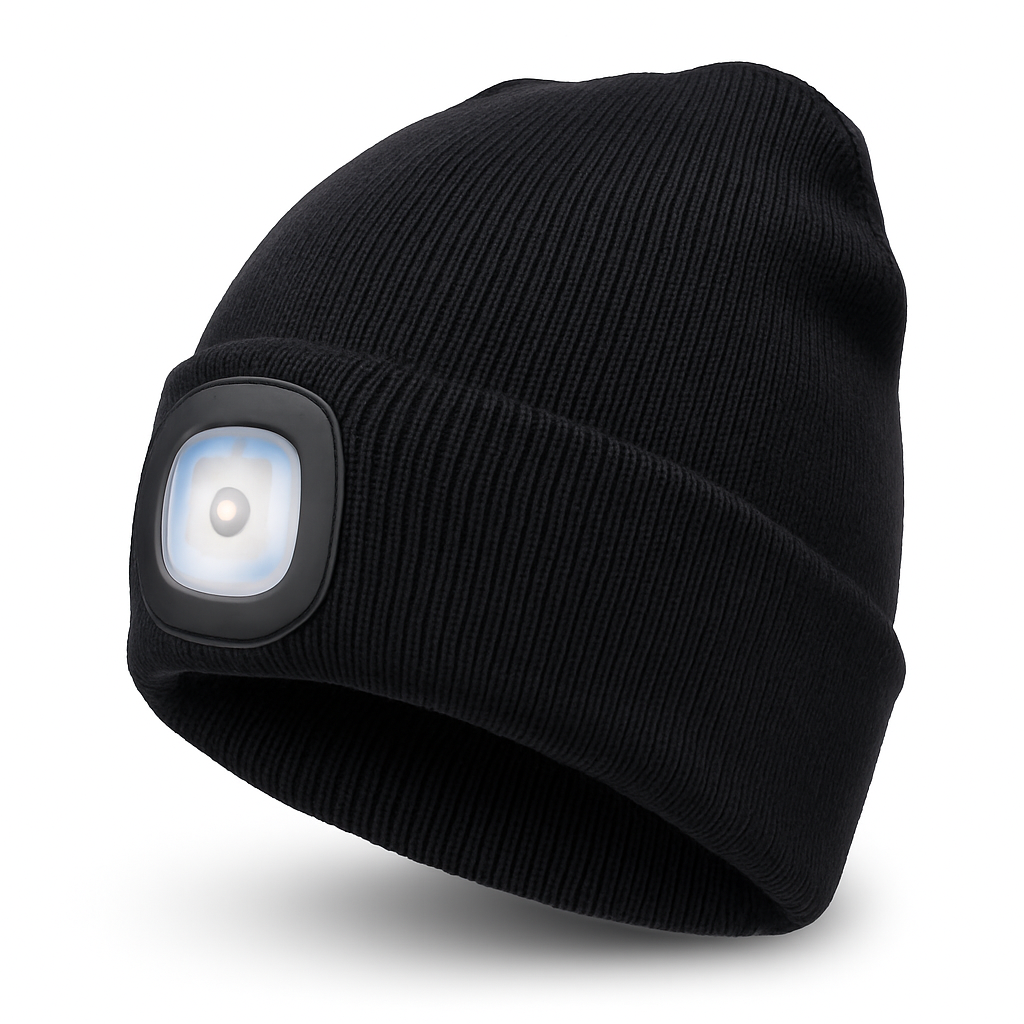 Warm Beanie with Built-in LED Light