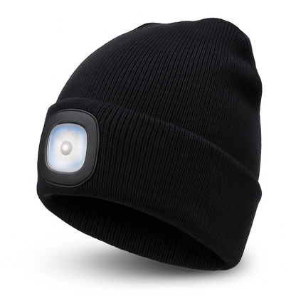 Warm Beanie with Built-in LED Light