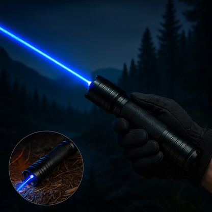 Bright Blue Laser Tactical Flashlight 5000m Range