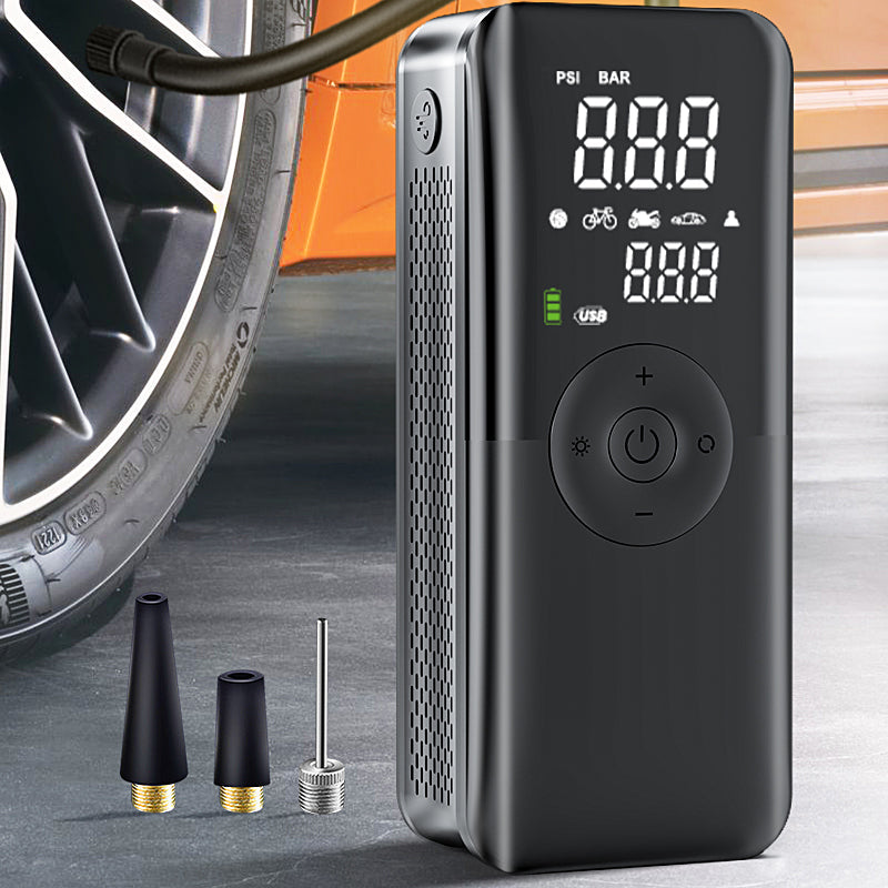 Portable Car Tyre Air Pump Rechargeable Inflate Kit