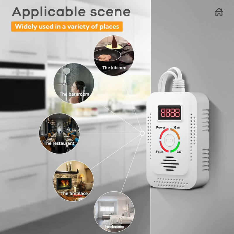 Reliable Digital CO Detector Warning System