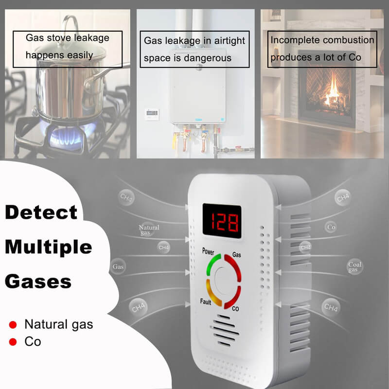 Accurate Home Gas Leak CO Detector Alert System