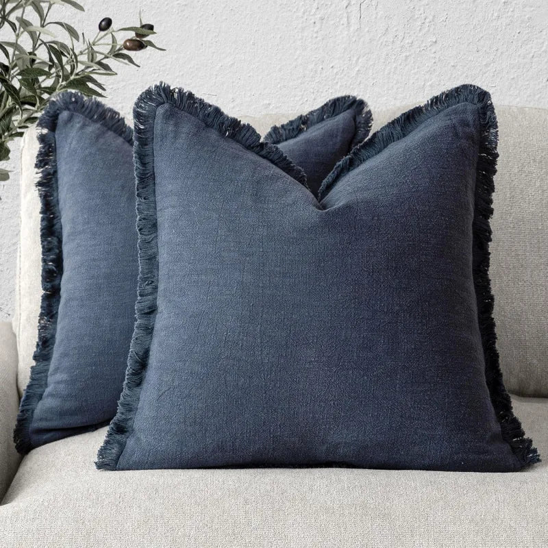 Soft Cotton Pillow Covers - Stylish 18x18 Inch Machine Washable