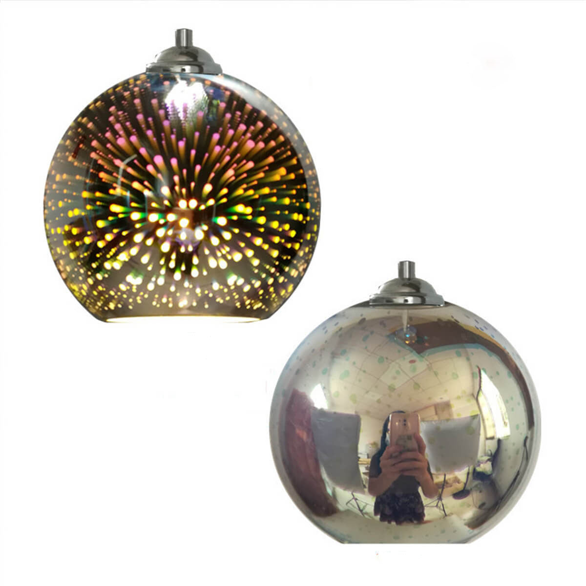 Beautiful Colored Glass Hanging Light Fixture