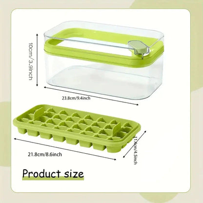 Large Silicone Ice Cube Tray Set with Lid - 64 Count