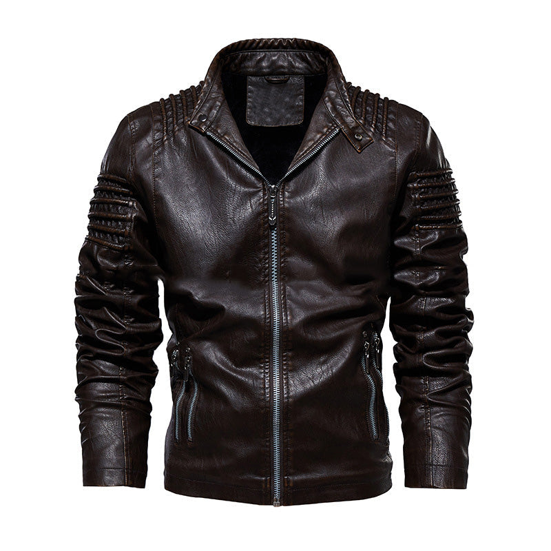 Classic Men's Faux Leather Biker Jacket