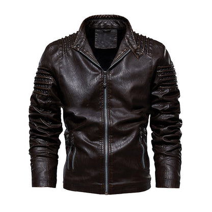 Classic Men's Faux Leather Biker Jacket