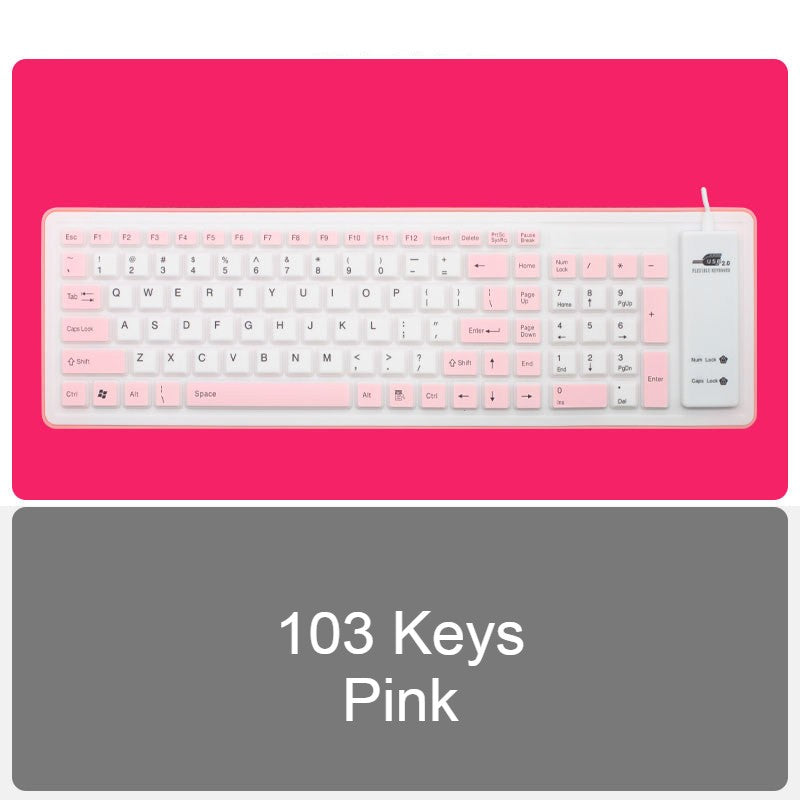 Compact Quiet Foldable USB Keyboard