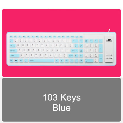 Compact Quiet Foldable USB Keyboard