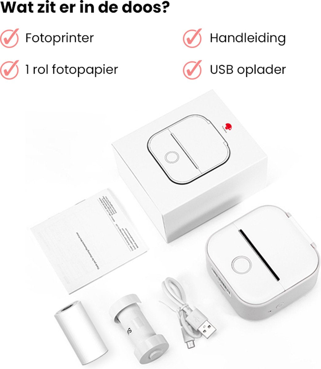 Compact Travel Printer with Bonus Paper Refill