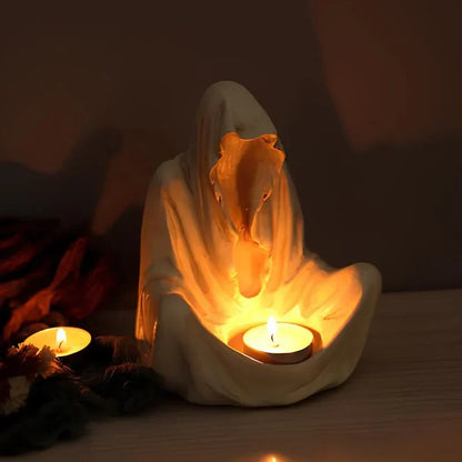 Elegant Clear Candle Desk Holder