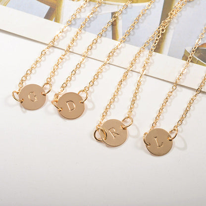 Dainty Initial Letter Chain Charm Bracelet
