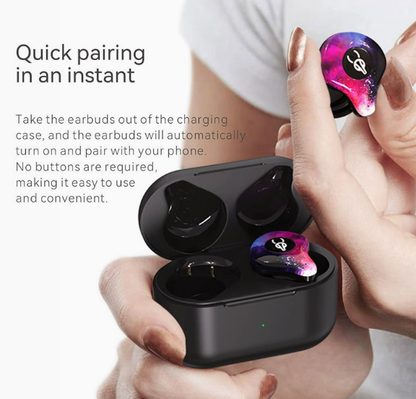 Cordless Earbuds with Noise Reduction and Long Life Battery