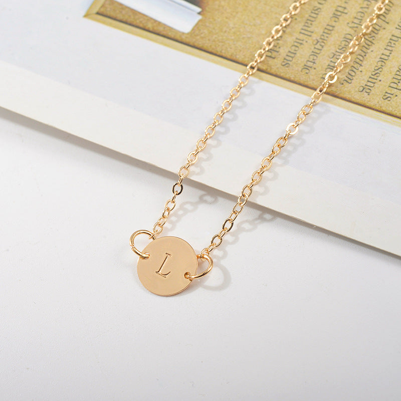 Dainty Initial Letter Chain Charm Bracelet