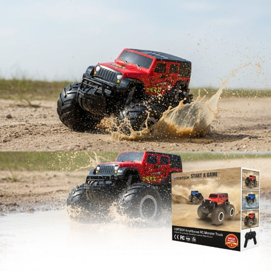 Big RC 4x4 Offroad Monster Truck Waterproof Stunt Car - Luxicro