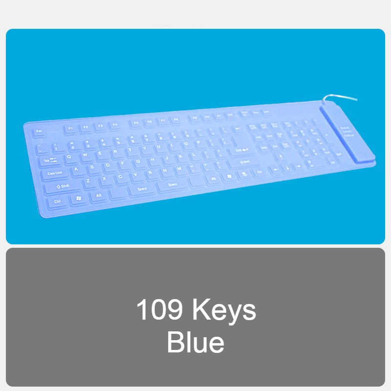 Compact Quiet Foldable USB Keyboard