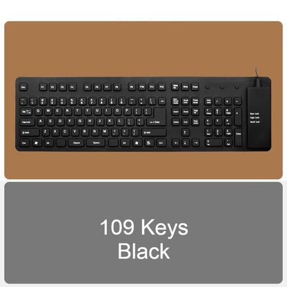 Compact Quiet Foldable USB Keyboard