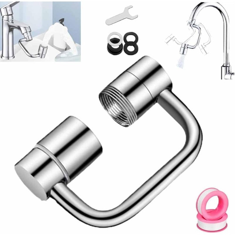 Flexible Faucet Extender with 360° Rotation and Aerator – Luxicro