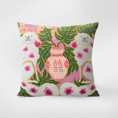 Colorful Animal Print Throw Pillow Cover