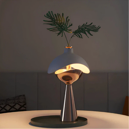 Elegant Circular Glass Desk Lamp