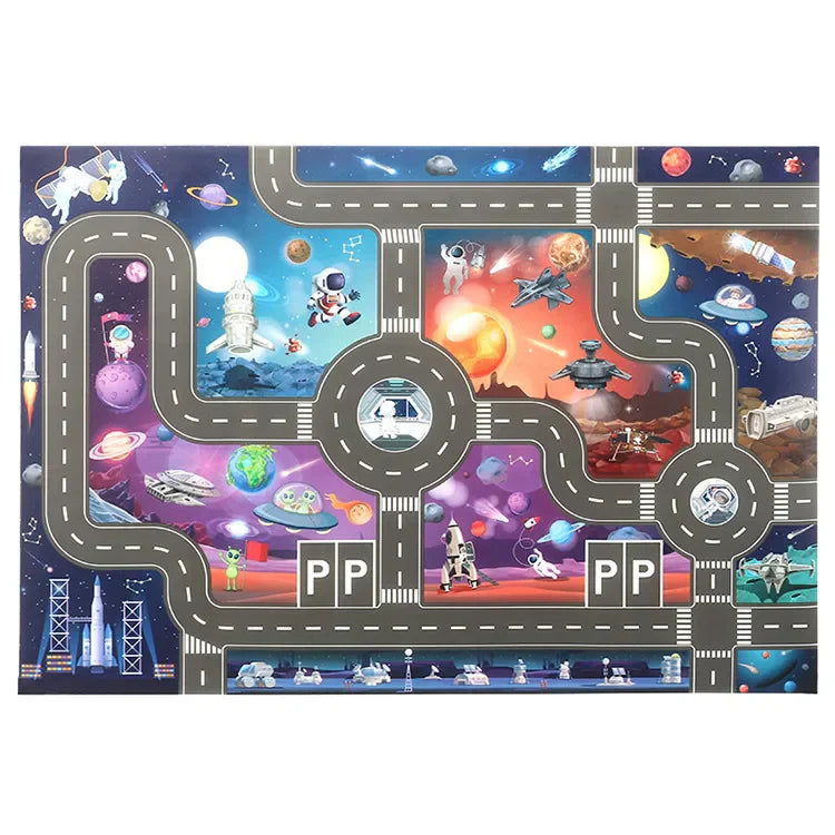 Colorful City Road Playmat for Children