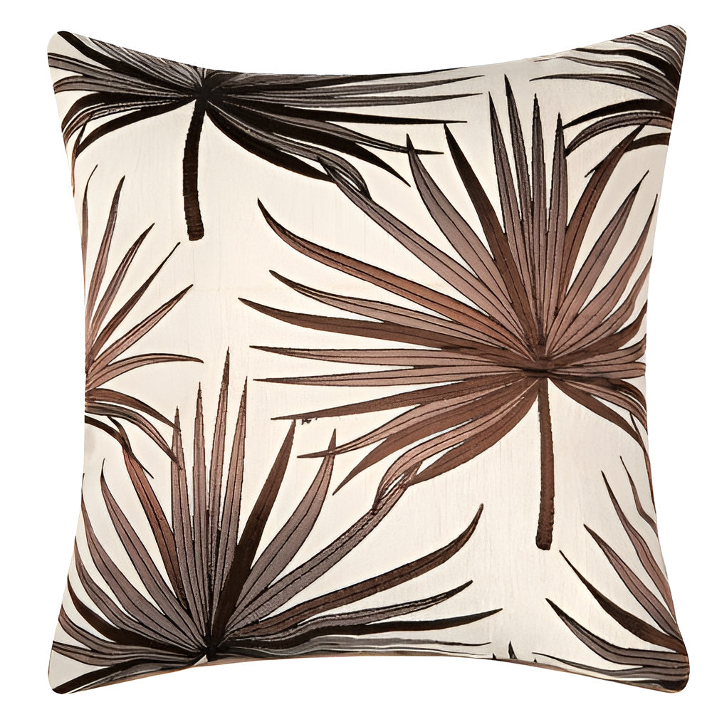 Shiny Leaf Pattern Pillow Cover