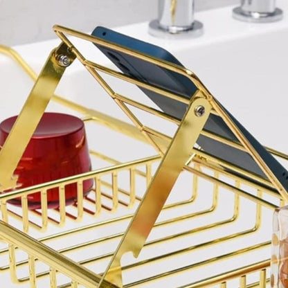 Spacious Bathroom Bathtub Caddy with Extendable Shelf