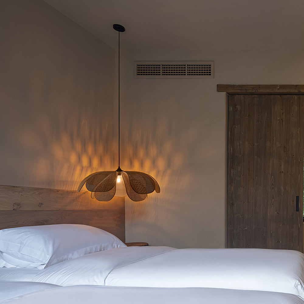 Rustic Woven Hanging Light for Bedroom