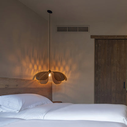 Rustic Woven Hanging Light for Bedroom