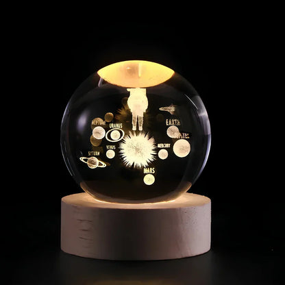 Beautiful 3D Crystal Orb Decor