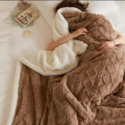 Soft Warm Fleece Blanket for Bed and Sofa