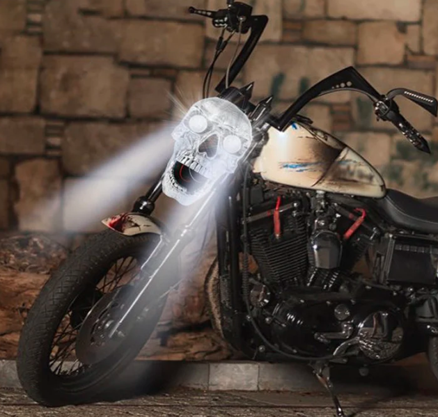 Bright LED Bike Skull Lamp