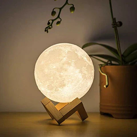 Bright LED Moon Desk Light - Portable Rechargeable Lamp
