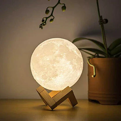 Bright LED Moon Desk Light - Portable Rechargeable Lamp