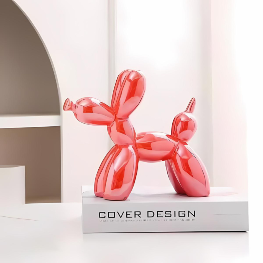 Colorful Ceramic Dog Figurine Statue