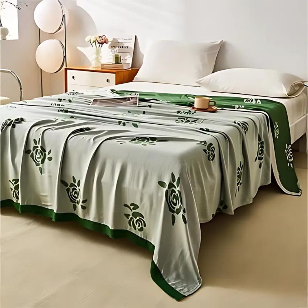Breathable Floral Chill Throw Blanket - Luxicro