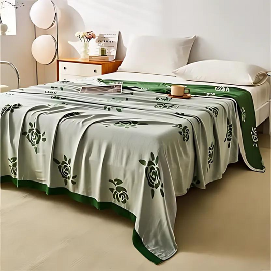 Breathable Floral Chill Throw Blanket - Luxicro