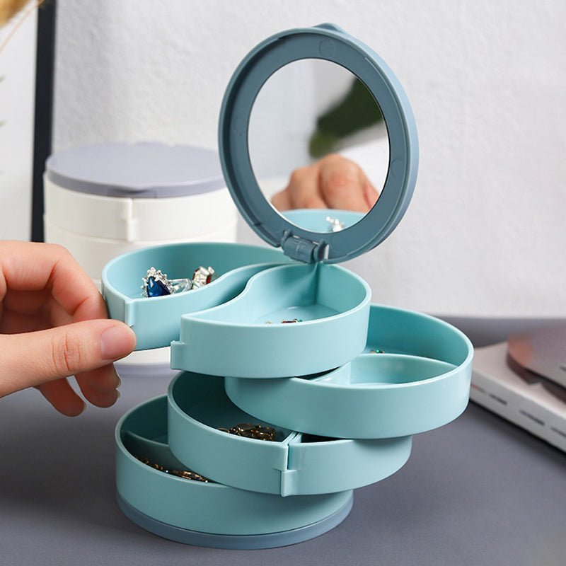 Spinning Jewelry Organizer Box for Women