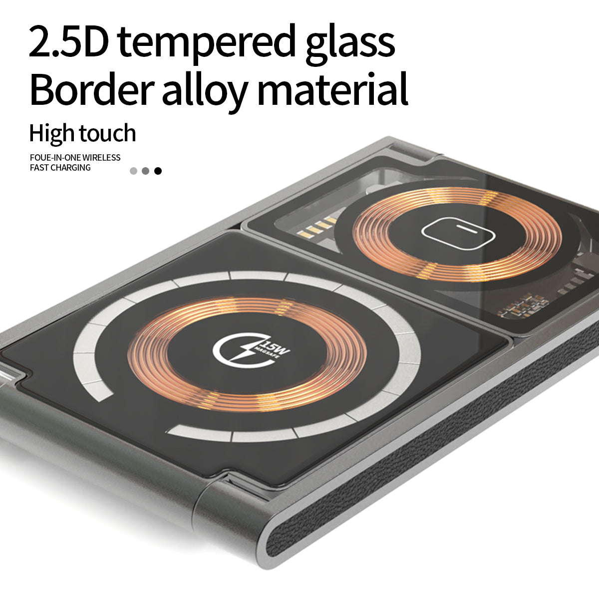 Compact 3 in 1 Wireless Fast Charging Pad